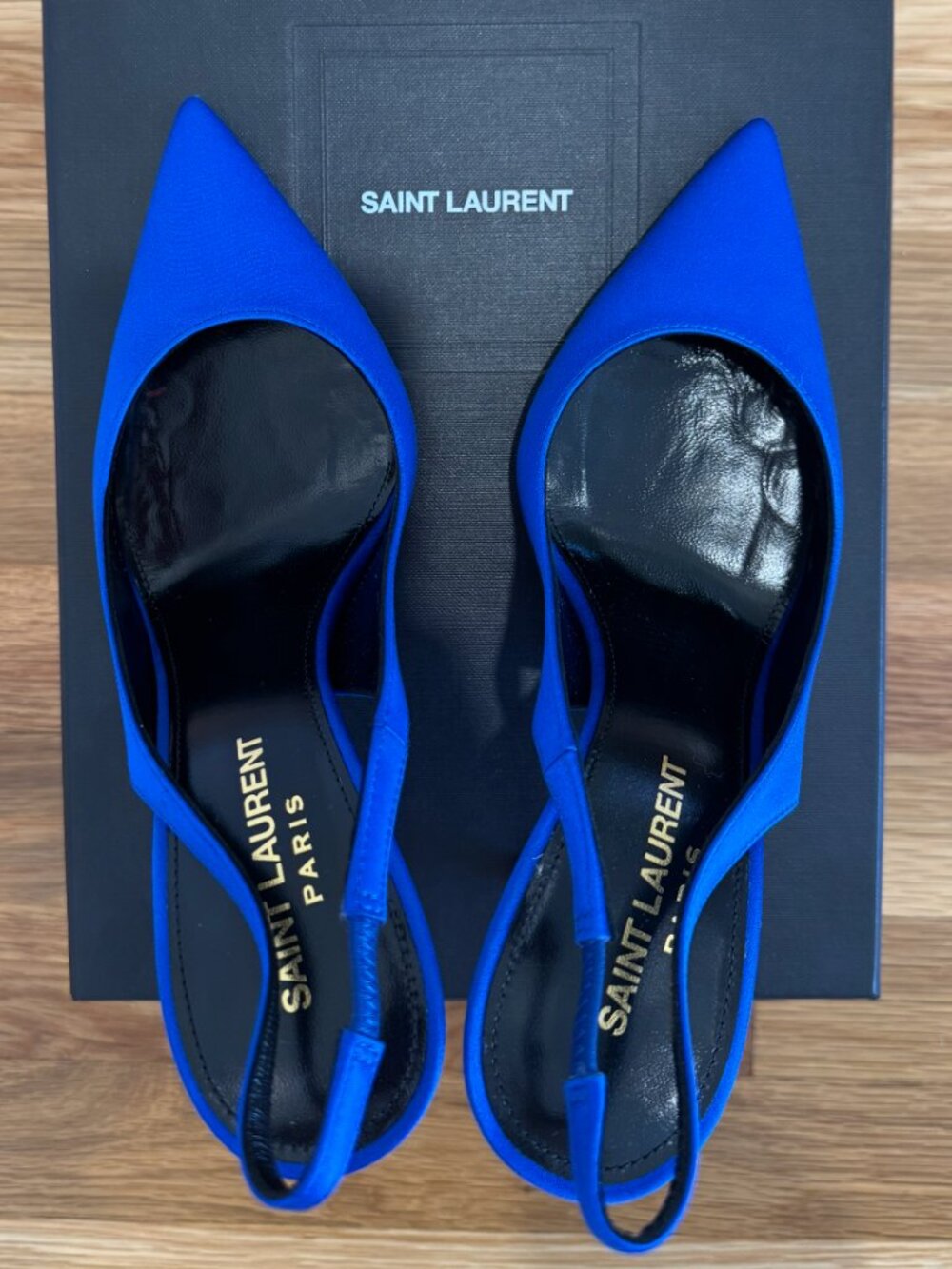 Saint Laurent Zoe 105 Slingback - Picasso Blue - Size 36